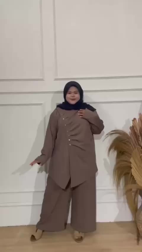 LA| Naomi Set Big Size Jumbo Setelan Knit Wanita LD 130-140cm One Set Muslim Termurah Modis & Nyaman