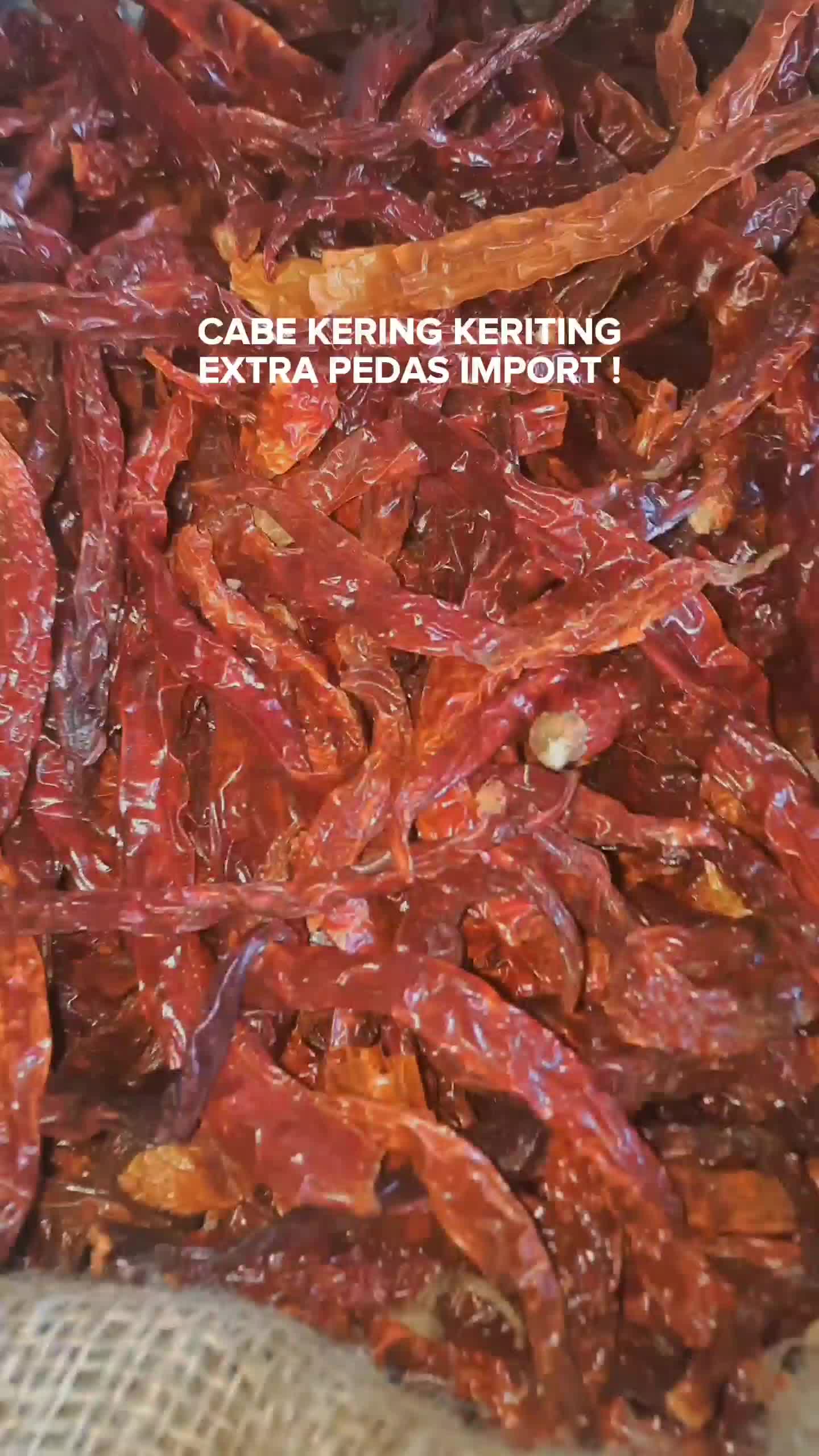 CABE KERING KERITING 1 KG NON TANGKAI SUPER IMPORT Pedas Food Red cabe rawit