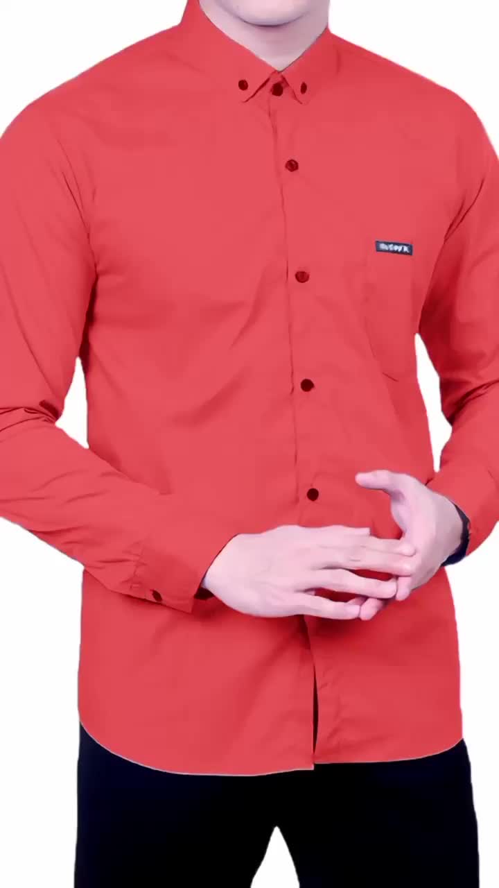 KEMEJA PRIA LENGAN PENDEK LENGAN PANJANG WARNA ARMY Baju Formal Katun Casual Kantor Dewasa Kerah Kerja Cowok Distro Simple Standar