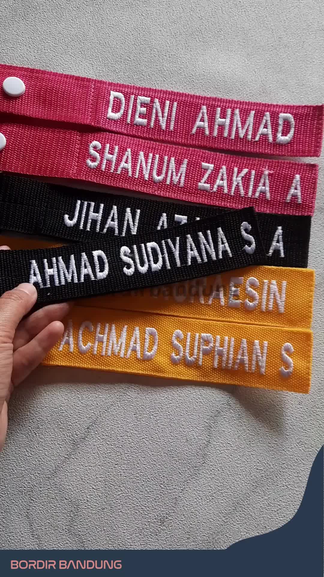 Gantungan Penanda Nama Koper Bag Tag Bordir Warna Custom Besar