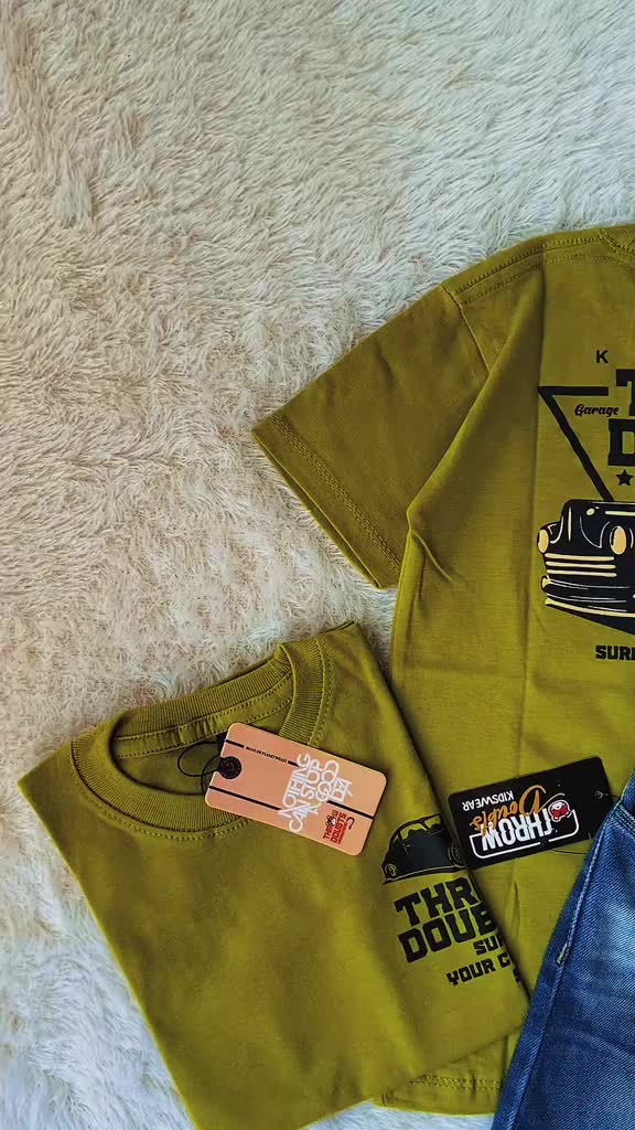 Setelan Baju Kaos Anak Lakilaki dan Celana Jeans Slim Pakaian Anak-anak Fashion Celana Jeans