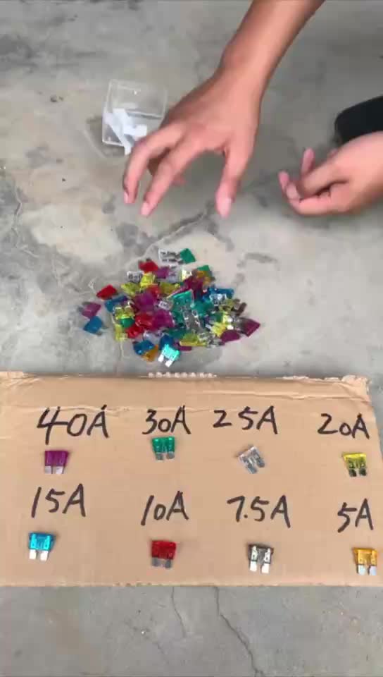 [Jrmoto] 120 PCS sekering mobil universal bahan lembaran aluminium 2-35A fuse tancap jumbo maxi blade sekering mobil Aksesoris Kendaraan Car
