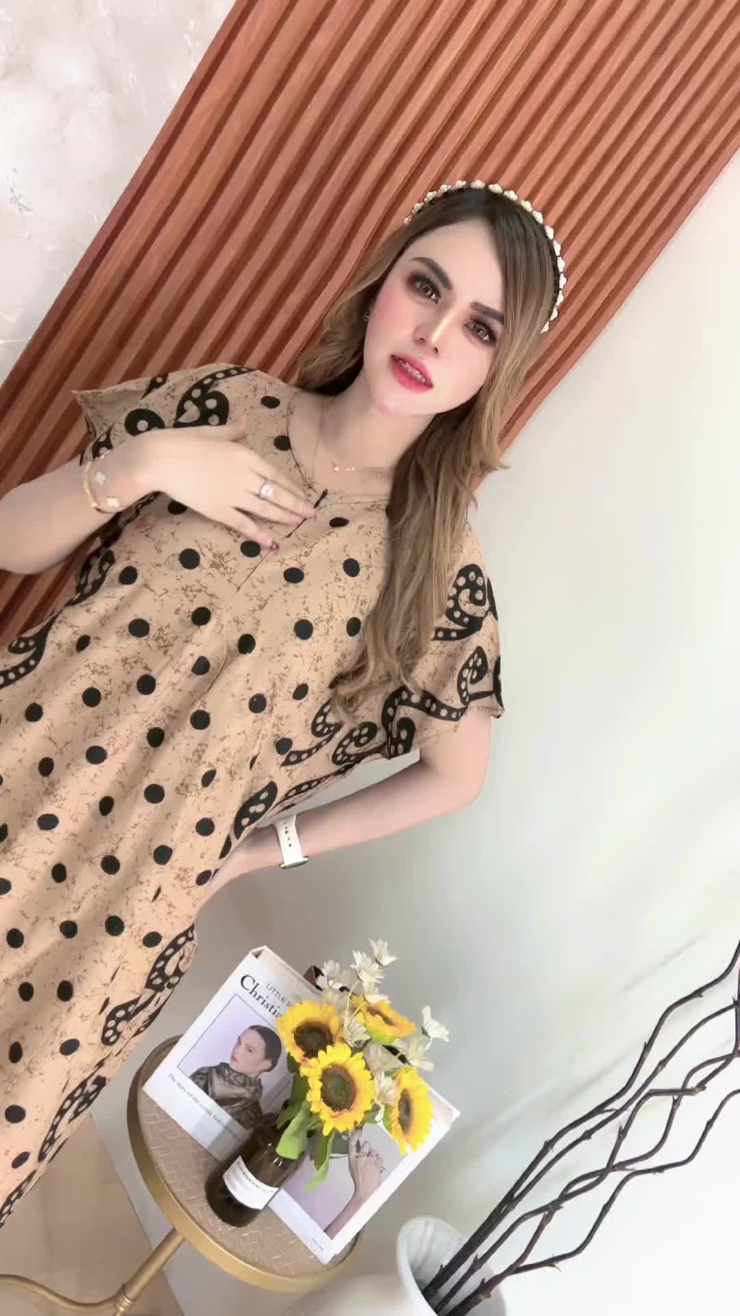 BatikKM daster  Lowo Jumbo Busui Friendly Rayon Adem Cantik Batik Nyaman Zipper dasteranggunnewmodel Ibu Kain Motif Menyusui  tebal dan adem Panjang Selutut emak resleting depan Bumil Wanita Pendek