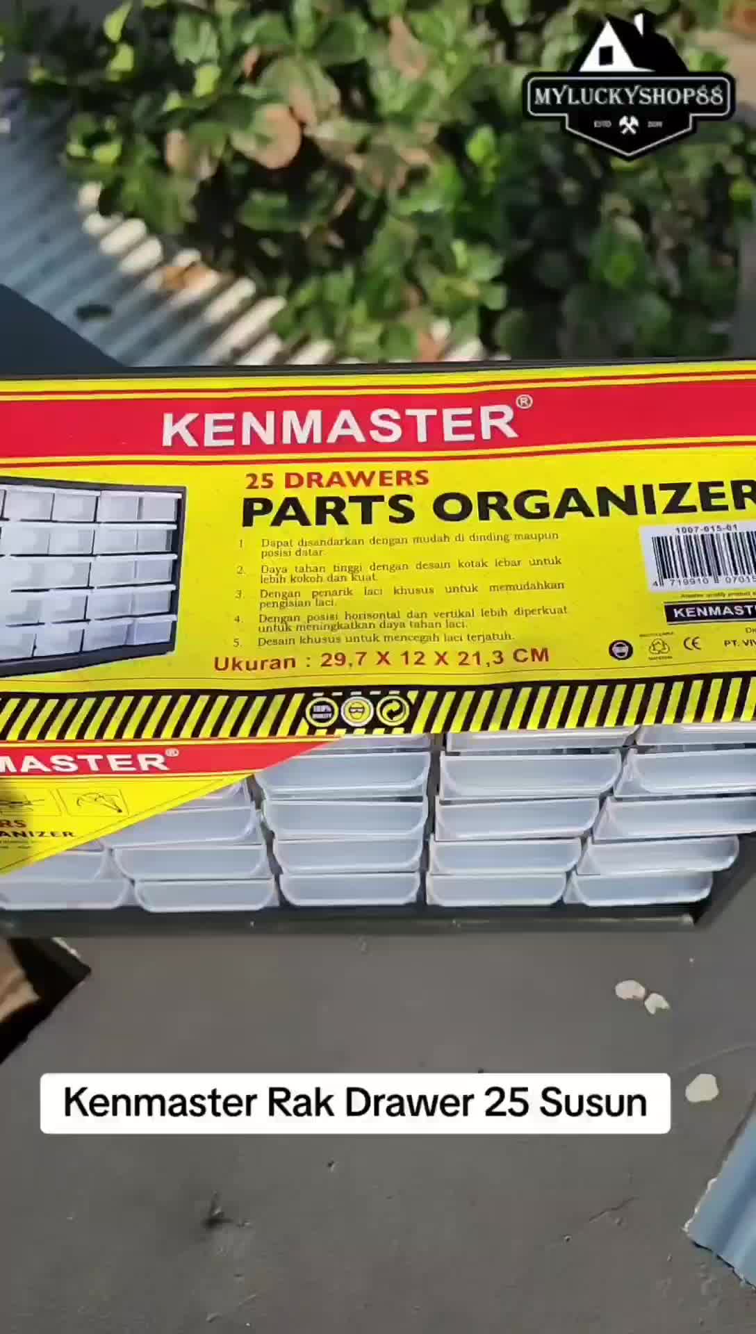 Kenmaster Rak Drawer Kotak Susun 25 Slot - Part Organizer