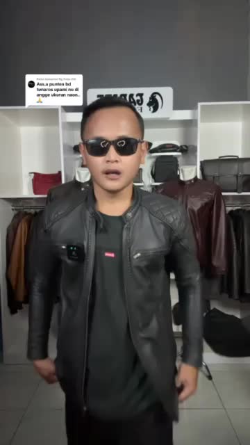 Jaket Kulit Pria Dewasa Domba Sulam Rajut Model Bekam Casual Motor Panjang Coklat SlimFit Garut Garage Leather Cowok Hitam Formal