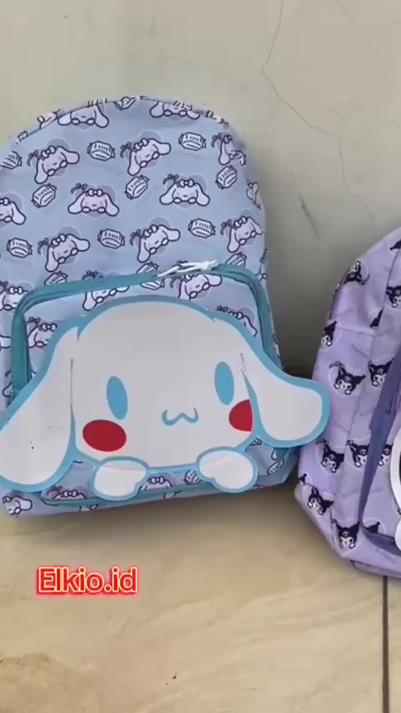Tas Ransel Anak Sekolah SD TK Backpack Motif Karakter Kuromi Melodi Cinnamorol Lucu Terlaris Fashion boneka 3d