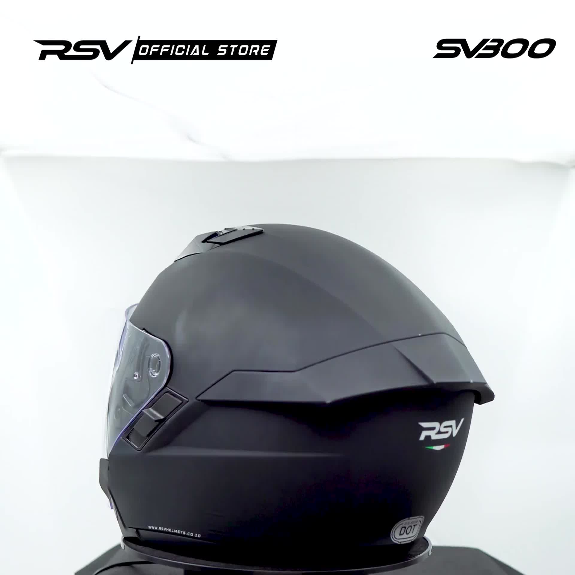 HELM Half Face RSV SV300 BLACK DOFF Motorcycle