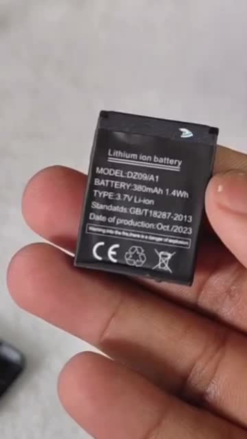 BATERAI CADANGAN SMARTWATCH BATTERY BATERE SERI LQ-S1 YX-W9B U9/DZ09/U10/A1/M26/DZ10/DZ11/V8 380mAH