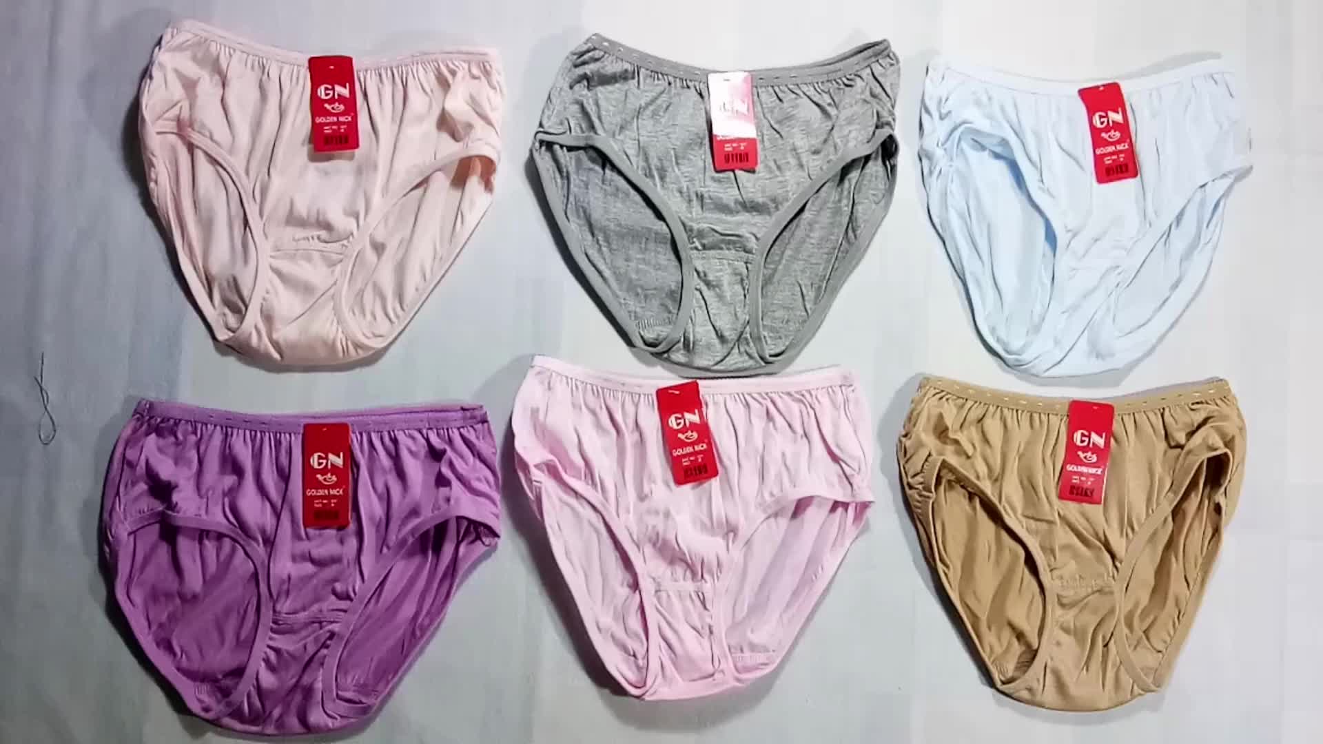 6Pcs Golden Nick Celana Dalam Wanita Original Cd Wanita MURAH Jumbo-C937GN Katun  Cewek Motif Polos Dewasa Remaja Cewek