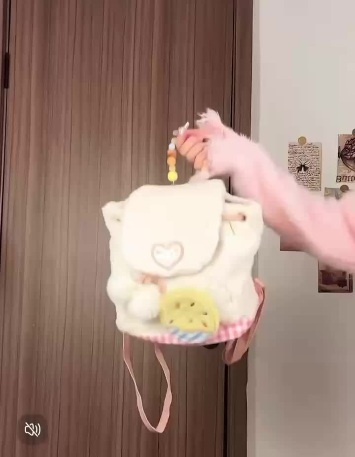 Tas ransel wanita lucu import korea/Tas sekolah Bulu unik wanita import lucu/tas sekolah backpack
