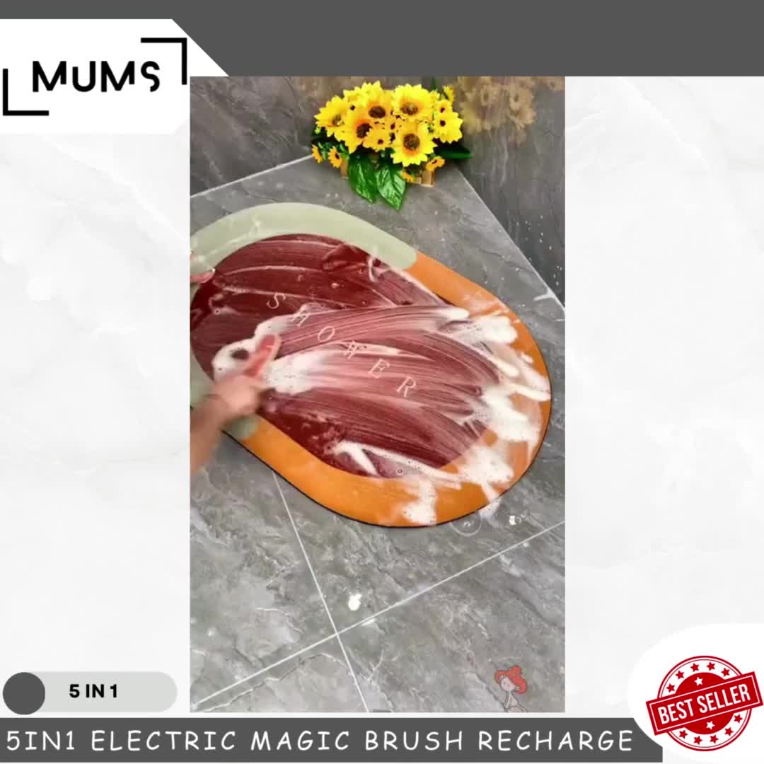 JMJ - Mesin Sikat Kamar Mandi Listrik Charger Cordless Magic Brush Sikat Wastafel Elektrik 5 in 1