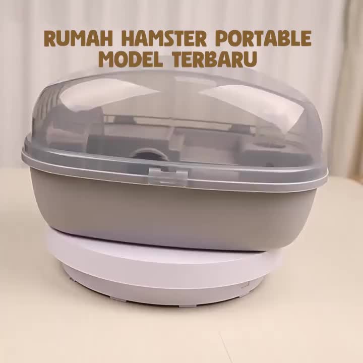 FOCAT Kandang  1 Set F22  Portable Desain Transparan / Travelling Box / Rumah Hamster  Sugar Glider Ekstra Besar storage  box 2 tingkat
