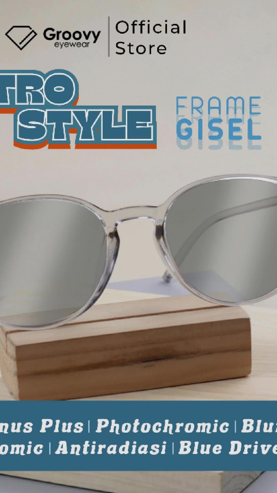 (Beli 1 Minus Dapat Ganci Obeng) Kacamata Wanita Gisel Photocromic Blueray Bluecromic Minus Antiradiasi Unisex Plastik Eyewear Frame Glasses