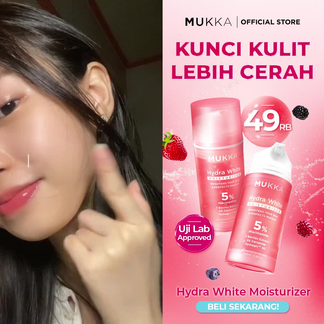Mukka - Hydra White Moisturizer 100ml Pelembap Wajah Mencerahkan
