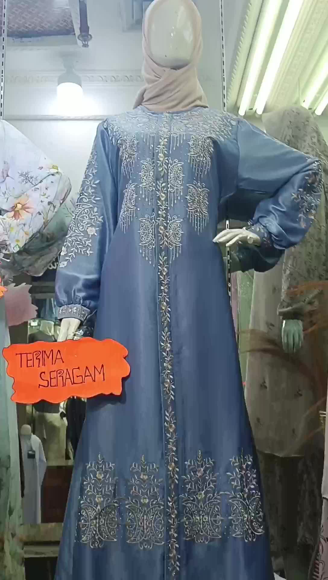 Gamis bordir pintu aceh full bordir atas bawah || gamis maxmara crystal || gaims dewasa resleting depan ( busui) || gamis pesta mewah elegan || Wanita Muslim Dress Kondangan