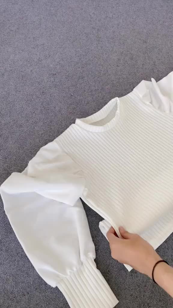 RASHA PUFFY TOP / ATASAN WANITA HORNET COMBI CRINKLE / BLOUSE PUFFY ATASAN WANITA KOREAN STYLE SIMPLE TERBARU
