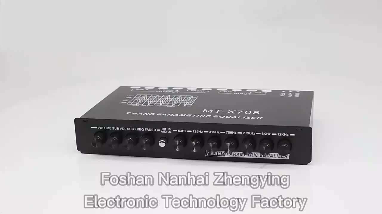Carstorm Parametric Equalizer 7 Band Sorround Sound Karaoke Mobil Bluetooth USB Karaoke Pre Amp Equalizer For KTV