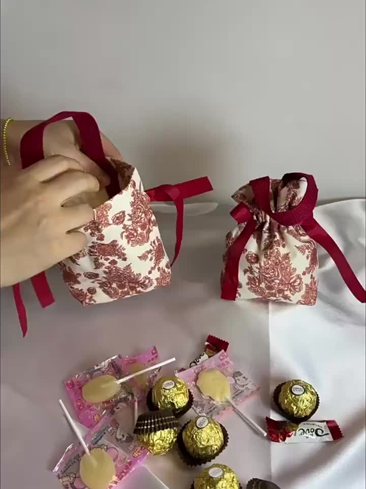 Tas Souvenir Sangjit wedding Party Goodie bag imlek suangsi merah