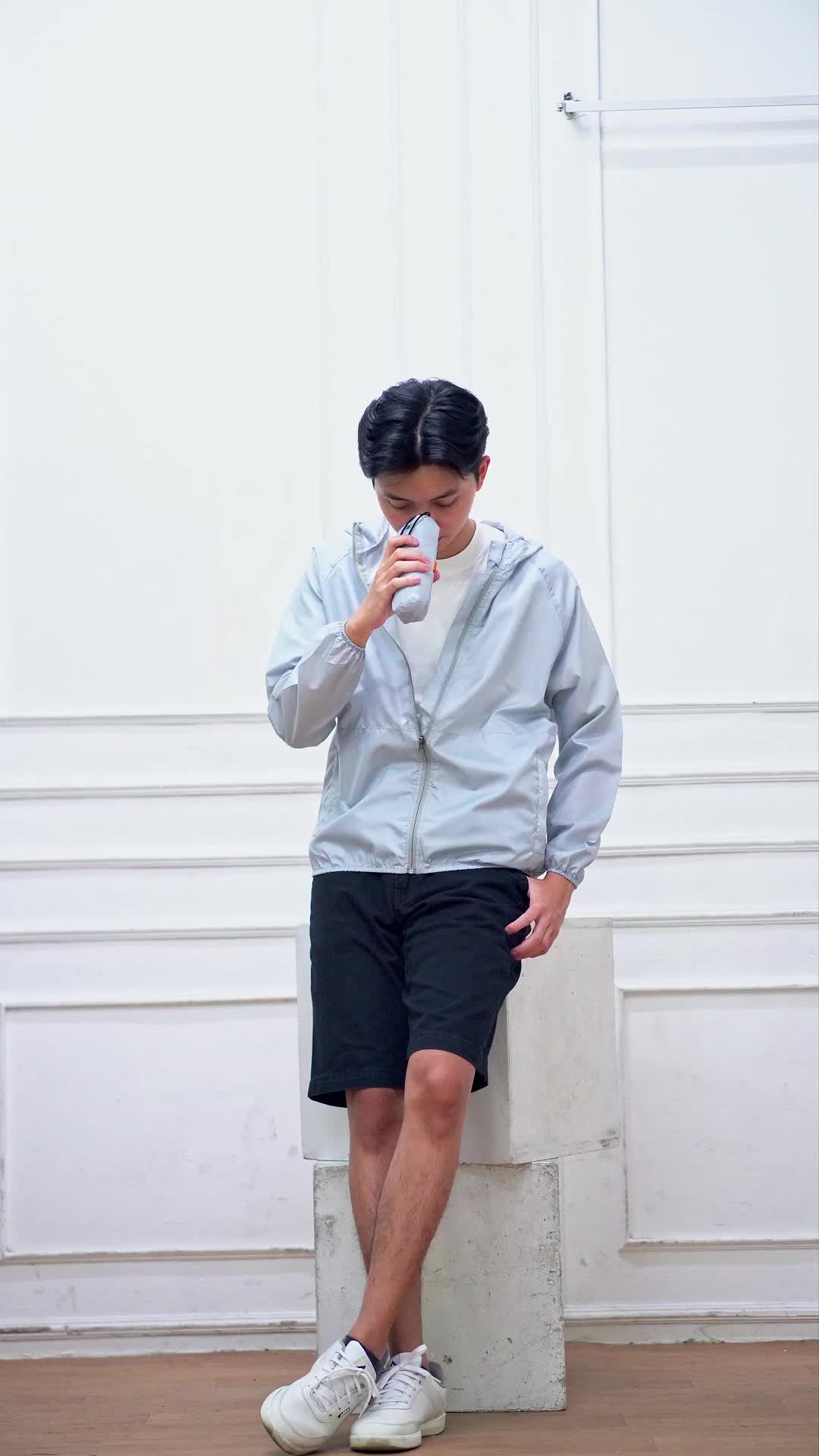 Ereste269 Sauna Suit Pria dan Wanita Jaket Pembakar Lemak Jogging Running Lari Sepeda Parasut