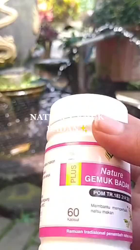 PAKET 2 BOTOL NATURE Suplement Kesehatan Vitamin Gemoy Badan Ideal Nafsu Makan Isi 60 Kapsul