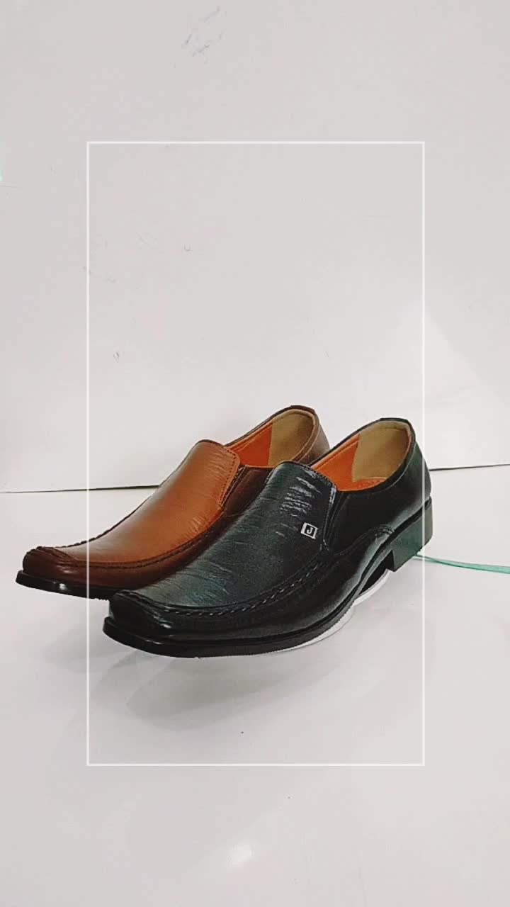 Sepatu pantopel pria kulit sapi asli yr13 Pantofel Shoes Kerja