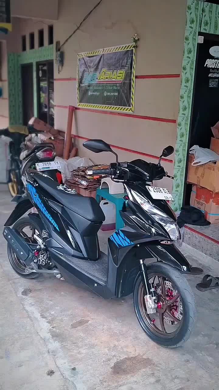 Variasi Plat Ngiung Motor Matic Beat Scoopy Vario110 Genio Slot Bawah Tebal Free Baut - Aluminium Tebal 1mm - Crom Motorcycle