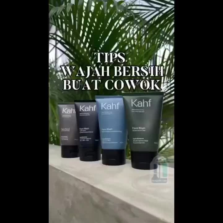 KAHF Face Wash Indonesia / Sabun Wajah Pria 100ml / Skin Energizing And Brightening Triple Action Oil Comedo Defense Acne Gentle Exfoliating Scrub / Skincare Facial Care Serum Cream Sunscreen Mask