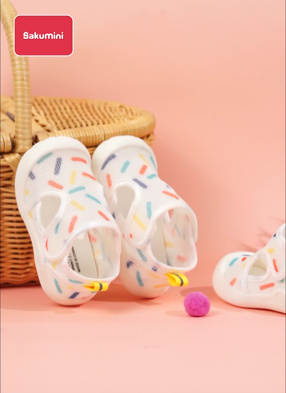 Sakumini Sepatu Kasual Jaring Anak Slip On Sneaker Shoes Toddler