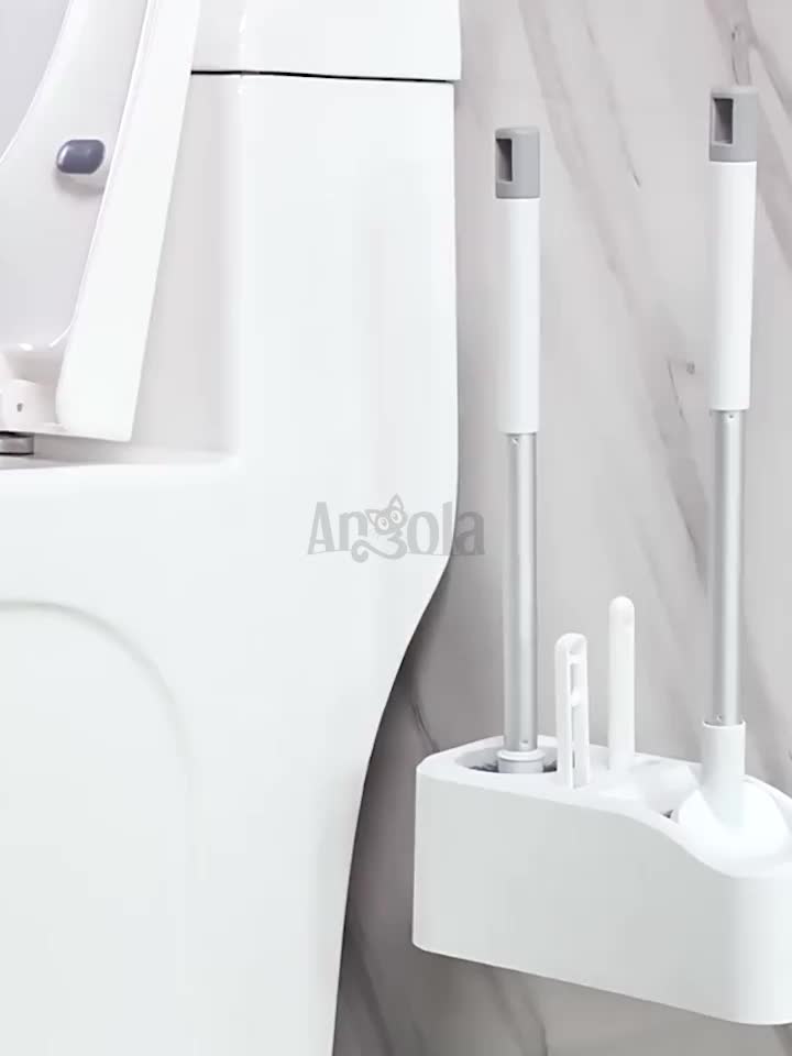 ANGOLA Sikat Pembersih Toilet 4IN1 / Sikat WC  Gagang Multifungsi D84 Toilet Brush / Sikat Kloset Duduk / Jongkok