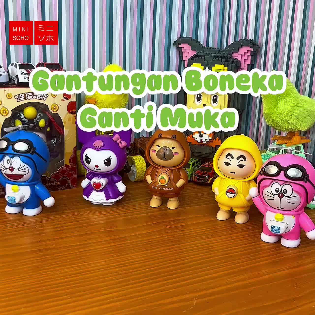COD Boneka Face Changing Beijing Opera Face Makeup Dekorasi Doll Gaya Cina Hadiah Mainan Boneka Bisa ganti Wajah Muka