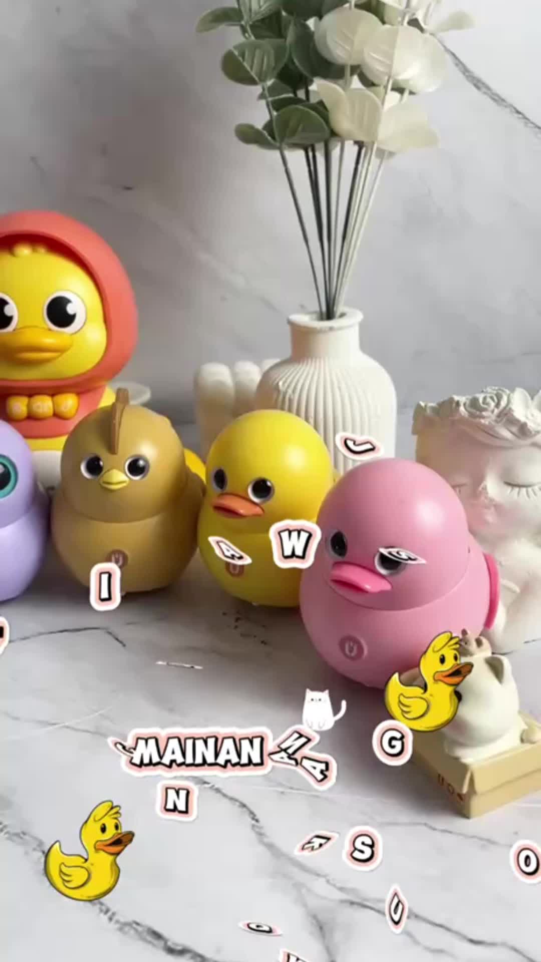 Minitutu Mainan Anak Wobble Duck Swing Squad Mainan Edukasi Bayi Ayam Mainan Berjalan Sensor Magnet Mainan Anak Apolo Wobble Preschool WJ20