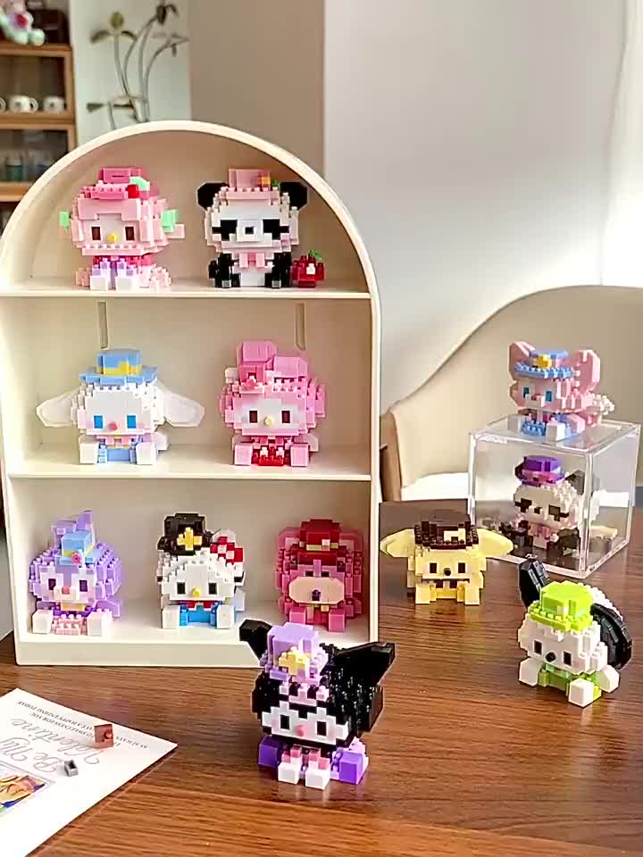 New Model Party Mainan Balok Susun Kartun / Mini Bricks Mainan Anak / Mainan Edukasi DIY 3D Puzzle / Nano Block