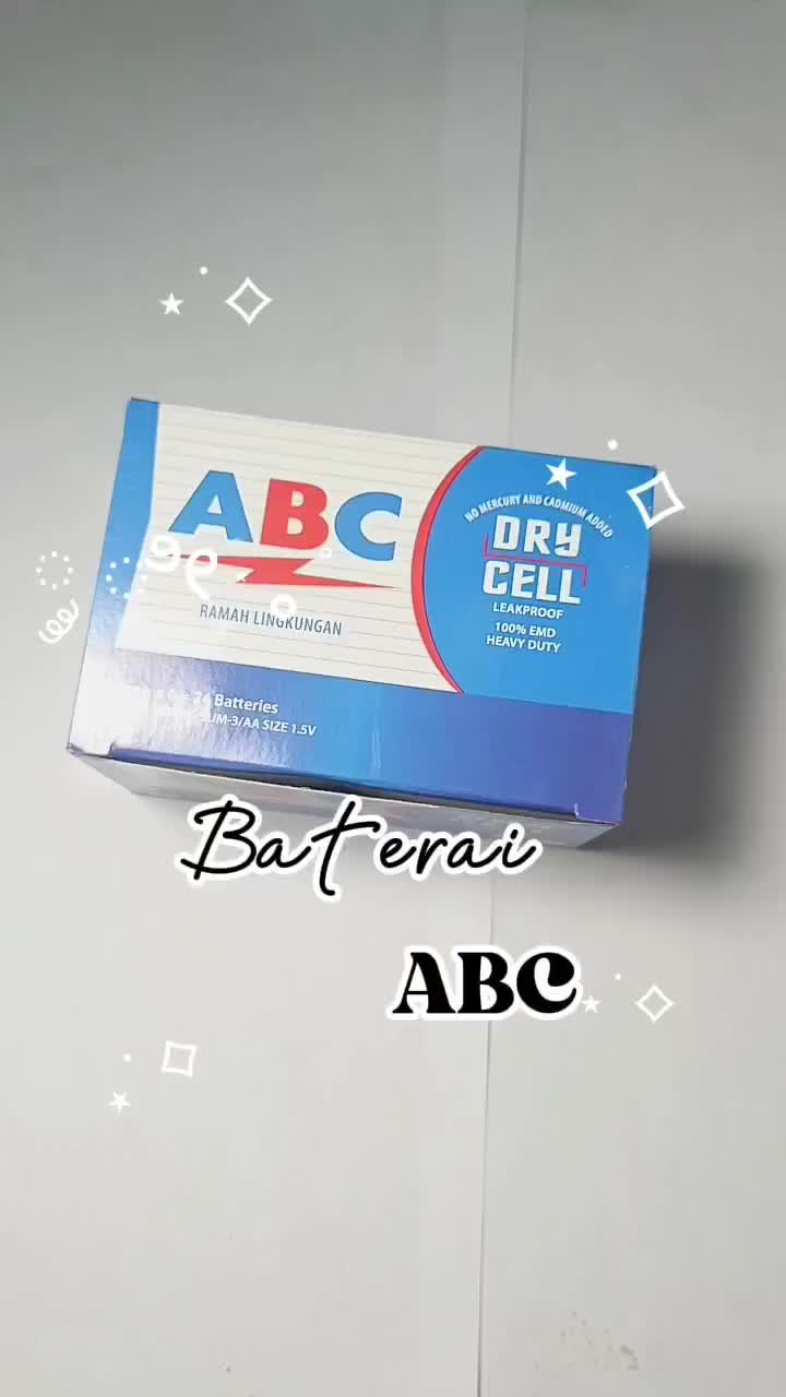 [PER KOTAK 24PCS] ABC Battery AA BIRU / Baterai Jam Dinding AA ABC
