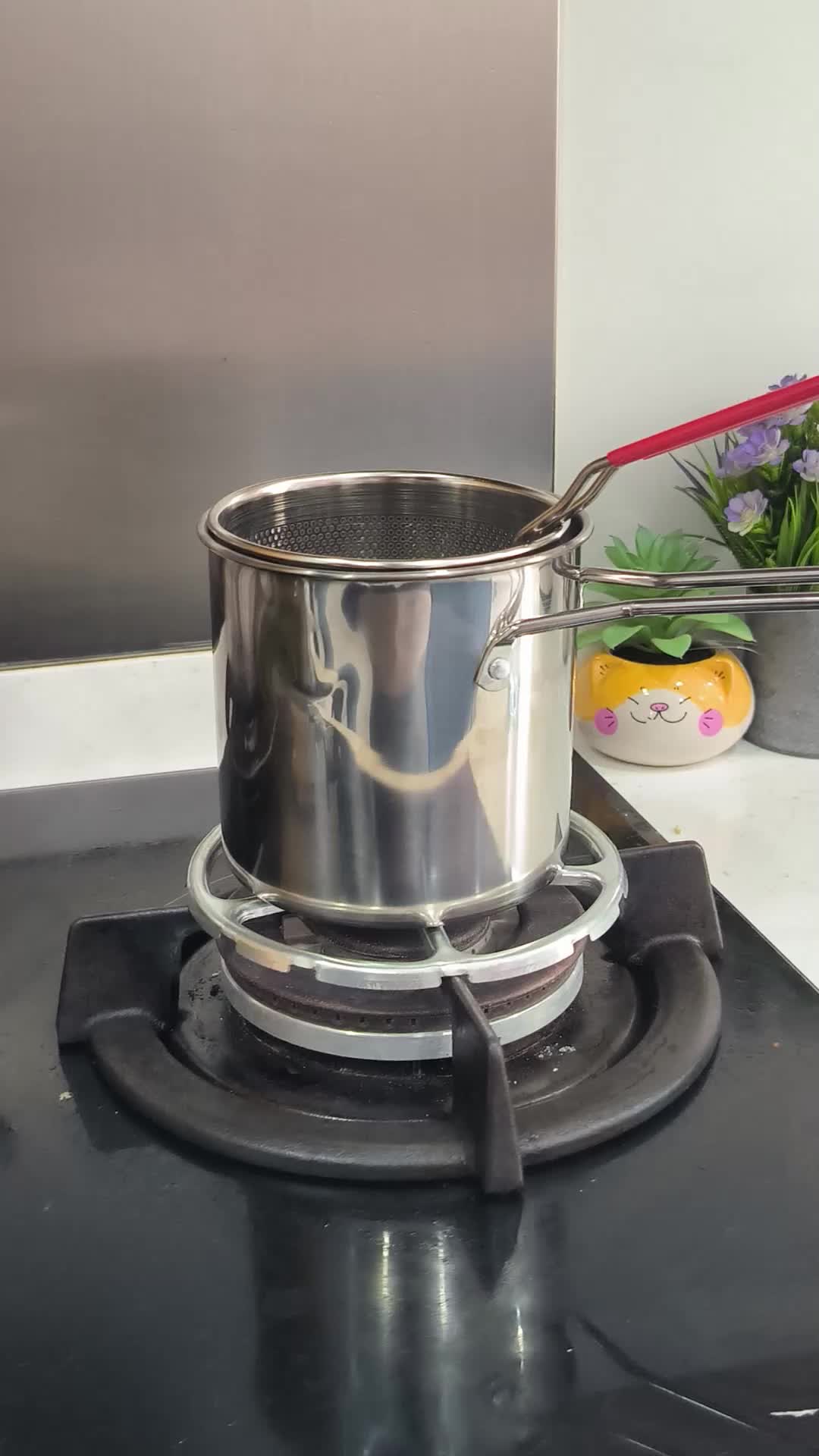 4 in 1 Set Panci Deep Fry Penggorengan Deep Frying Stainless Steel Alat Masak Perelengkapan Kitchenware
