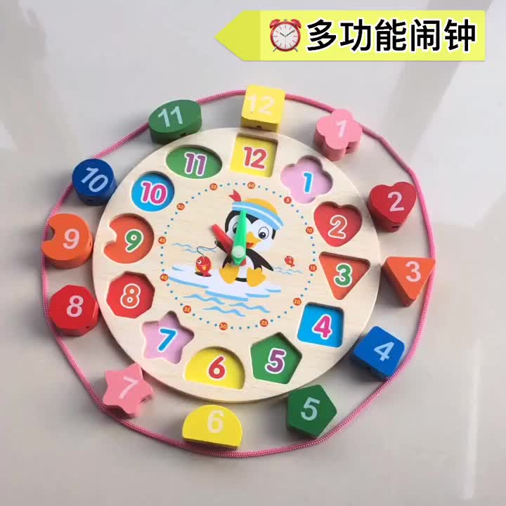 Puzzle Jam Kayu Dinding - Mainan Edukasi Anak Belajar Mengenal Waktu