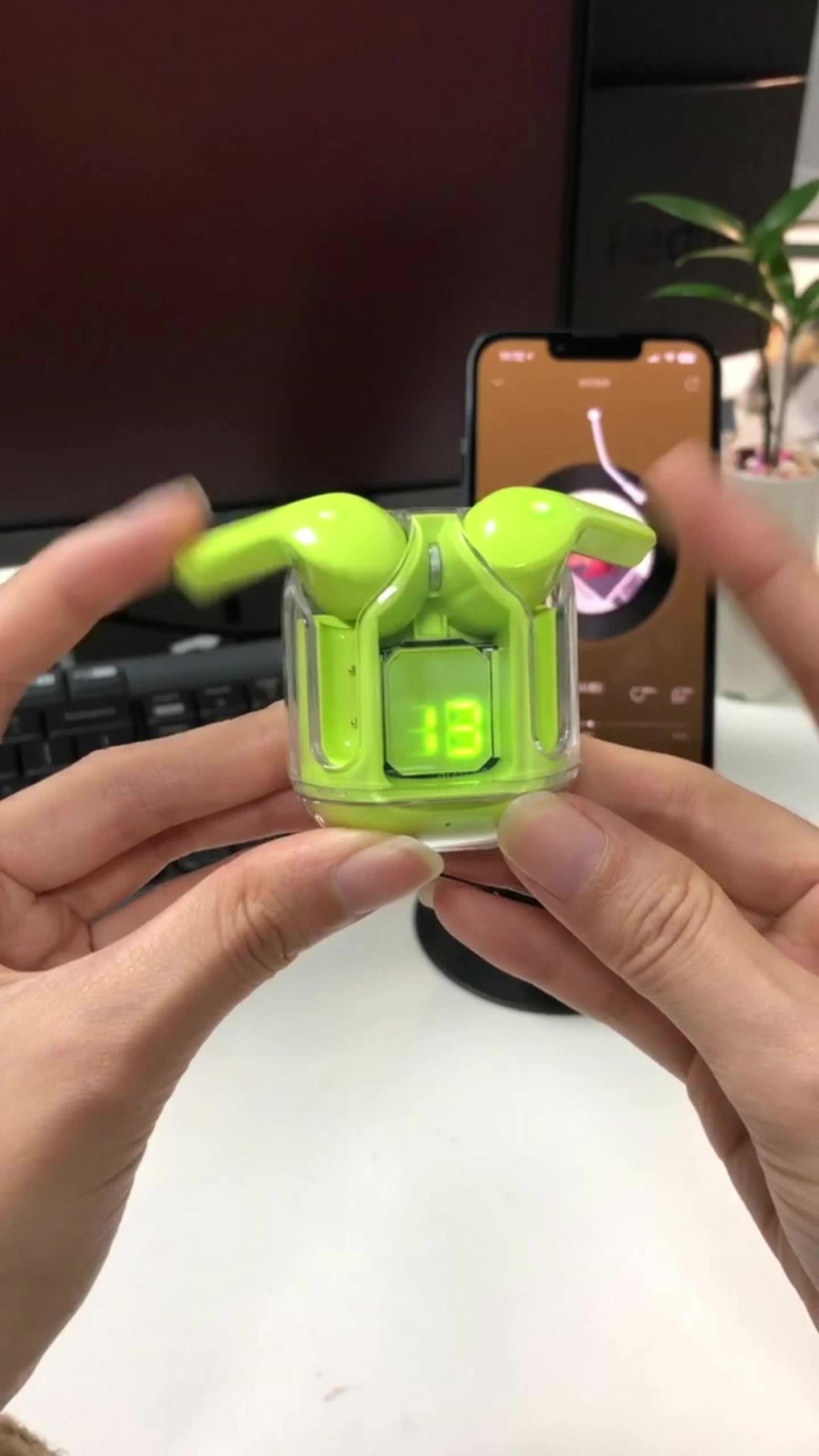 Air31 Earphone Bluetooth dengan Mikrofon HiFi Stereo Headset Bluetooth Sentuh Speaker Mini Bluetooth Headset Bass Olahraga Ultrapods Pro TWS Macaron tersedia dalam berbagai warna Peredam Headphone Earbuds Wireless tws hk16 tws