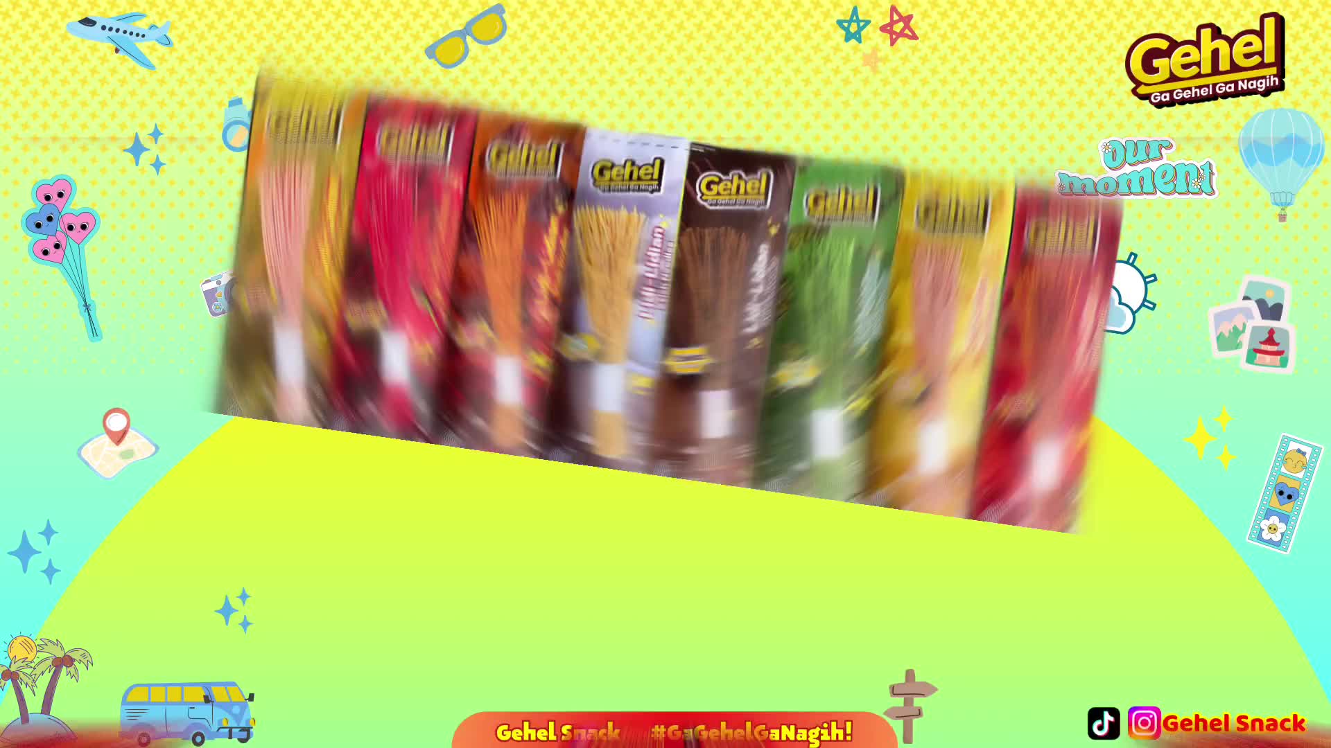 GEHEL [ALL VARIANT] Paket Bundling Lidi 30 cm - Paket Isi 8 Rasa Food Snack Pedas Keripik Cemilan Makanan