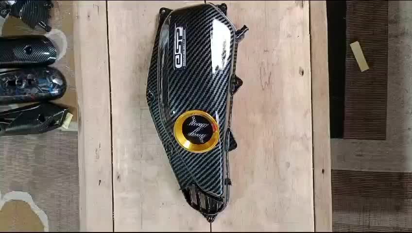 veloscope donat original motif detak tutup filter carbon forged untuk motor honda