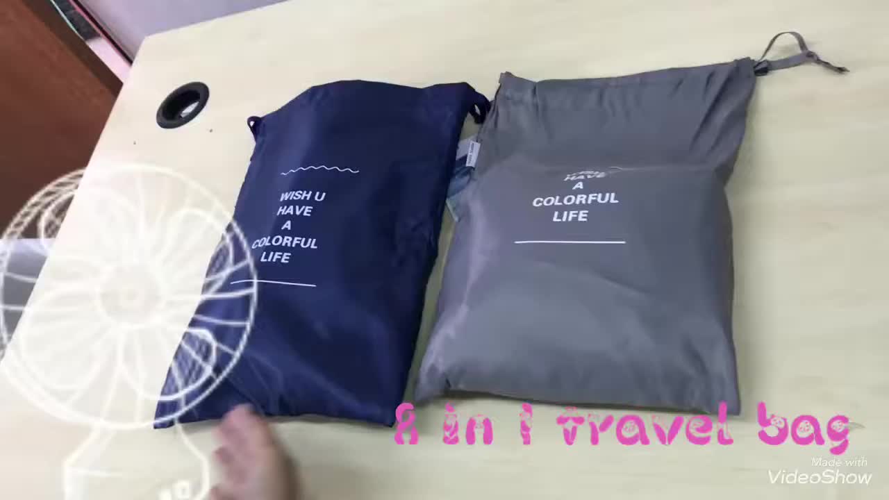 SET 8 IN 1 TAS TRAVEL BAG POUCH KANTONG ORGANIZER PENYIMPAN BAJU PAKAIAN DALAM KOPER TRAVELING
