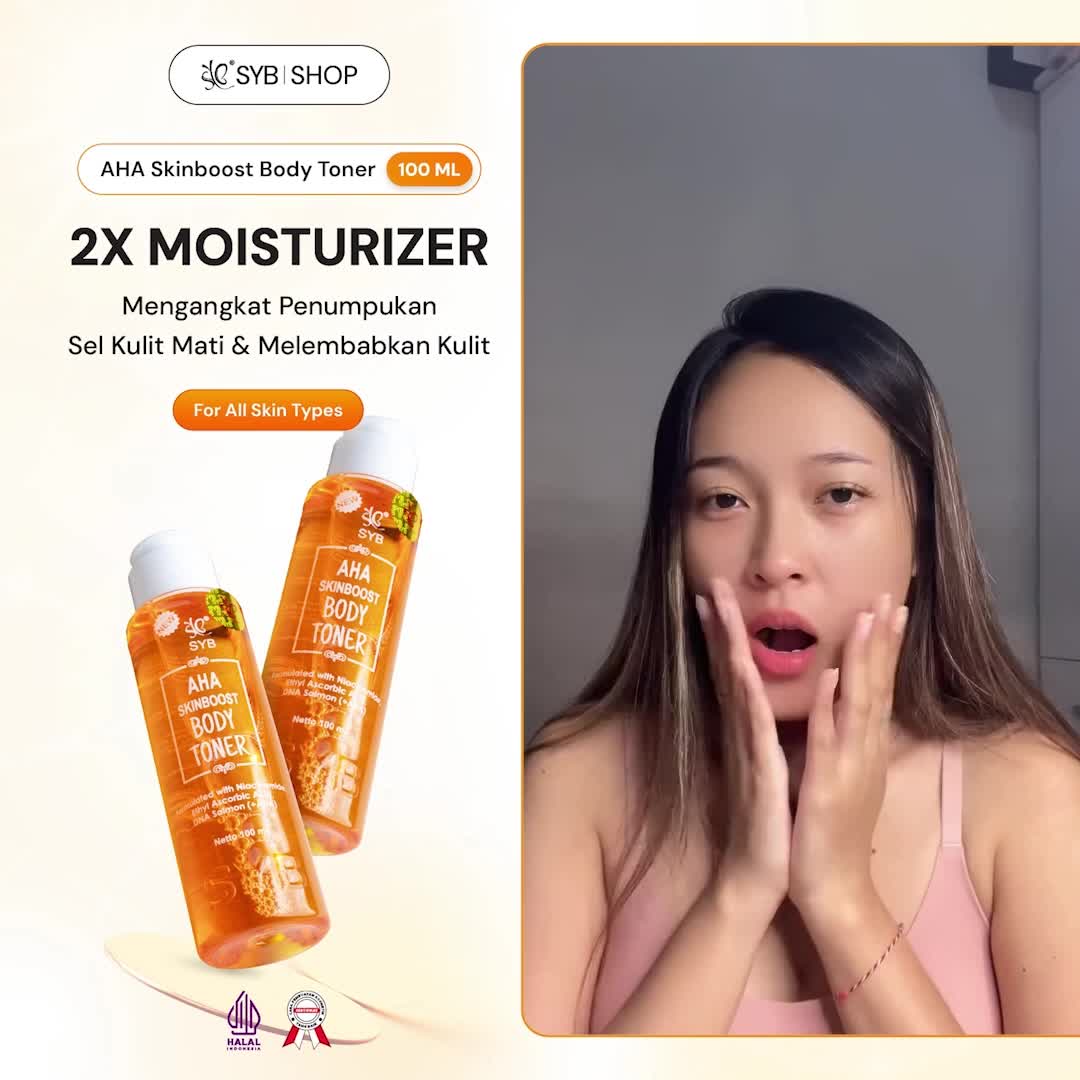 Toner Badan SYB  AHA Skinboost Body Toner 100ml - Toner Badan Angkat Daki