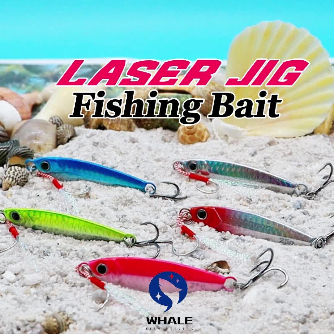 WHALE Umpan Pancing Jigging Hook Memancing Spinner Umpan 7g/10g/15g/20g/25g Laser Metal Jig Spoon Fishing Lure（Pengiriman dari Jakarta Barat）fishing hook umpan top water hampala