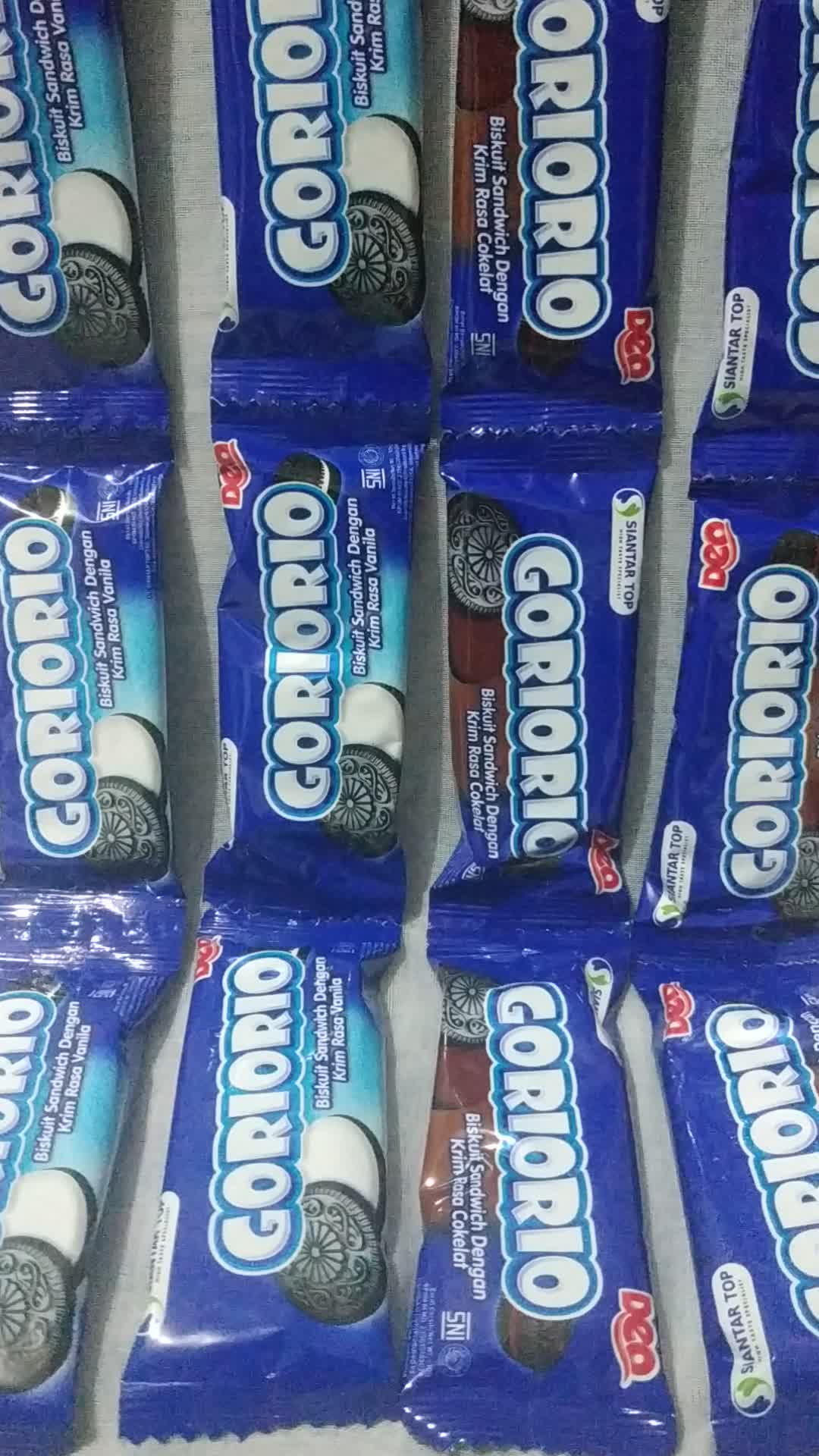 MURAH - Biskuit Sandwich Goriorio Krim Coklat Vanilla Isi 10 Pcs/10g