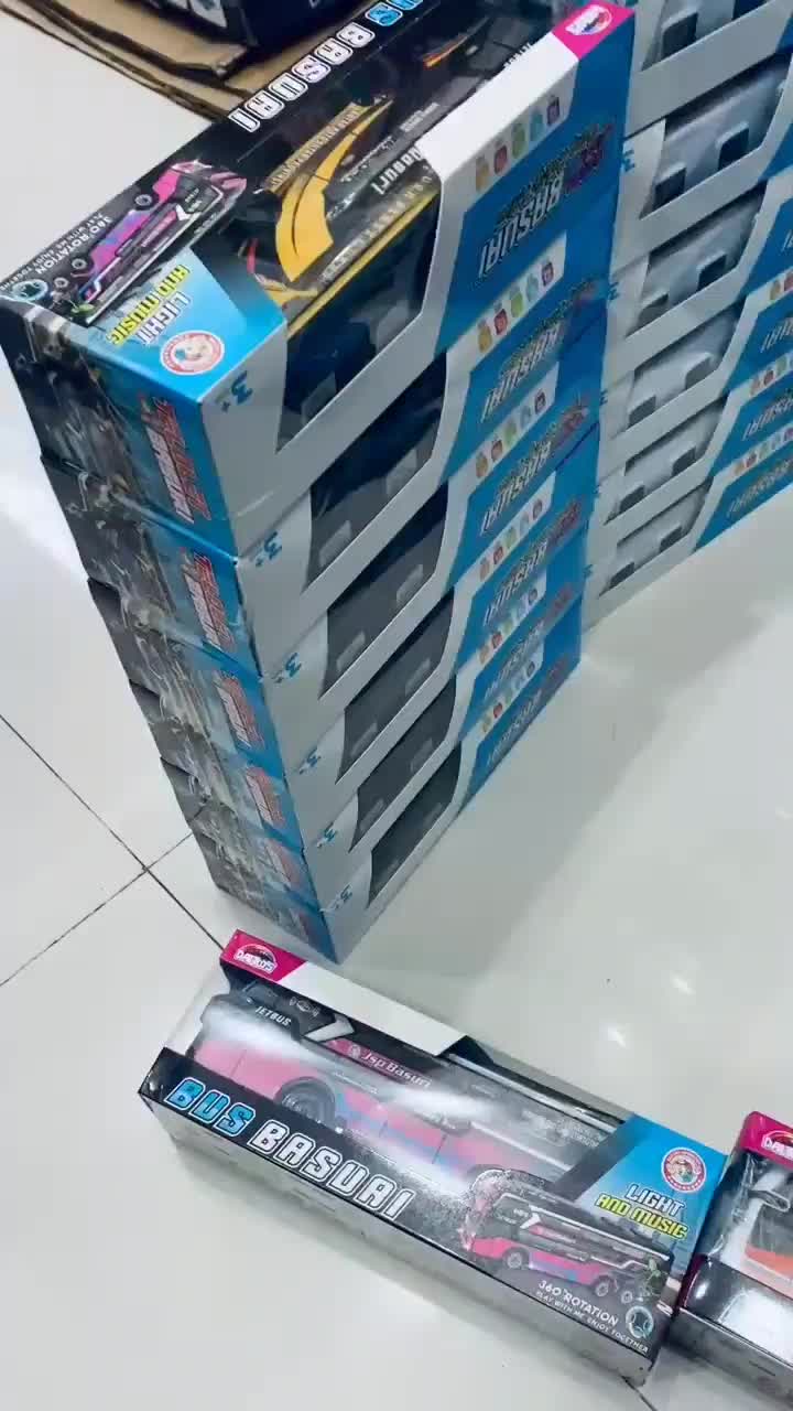 DM 25 JSP Mainan Bus Basuri Teloled dengan Lampu LED Warna-warni dan Musik Klakson - Baterai Hadiah Kado Toys Anak Batrai Musik