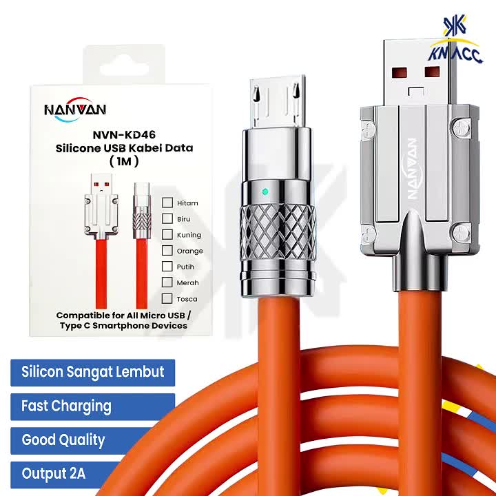 [KN ACC] USB KABEL DATA CHARGER CASAN MICRO / TYPE TIPE C FAST CHARGING 120W MURAH