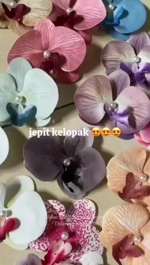 Jepit Kelopak Anggrek Jepit Orchid Hairclips Orchid Jepitan Bunga Anggrek Aksesoris Hiasan