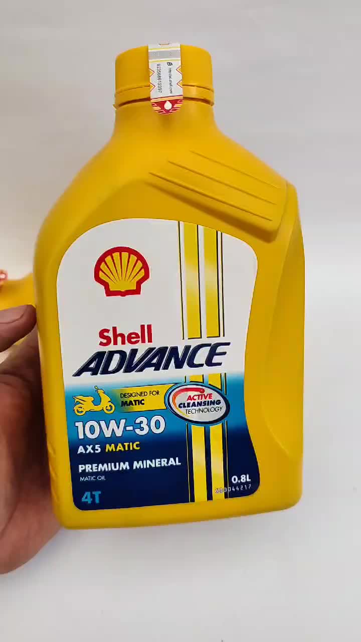 3 PCS OLI MOTOR SHELL AX5 MATIC/SCOOTER 10W-30 0.8ML Oil Motorcycle Mesin Sepeda