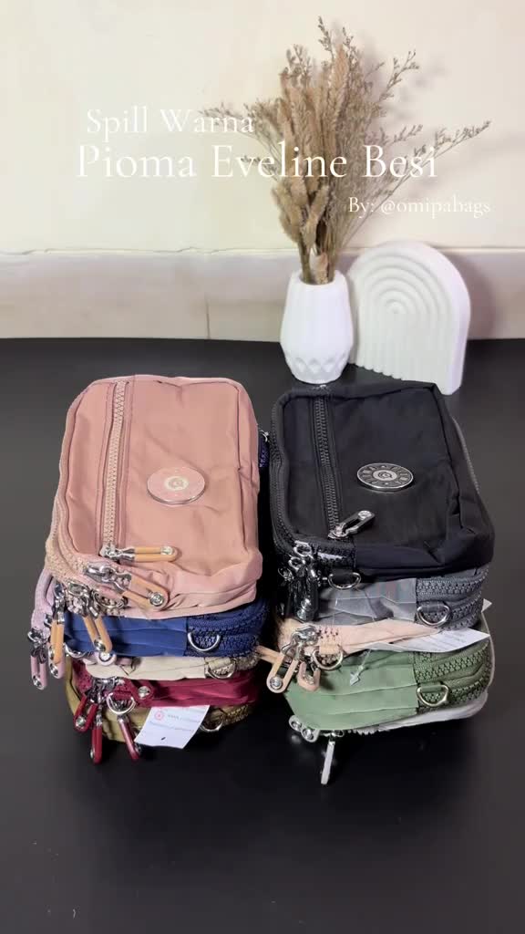 OMIPA BAGS PIOMA EVELINE IRON - TAS SELEMPANG WANITA - TAS PIOMA - TAS HP 4 RESLETING - DOMPET WANITA