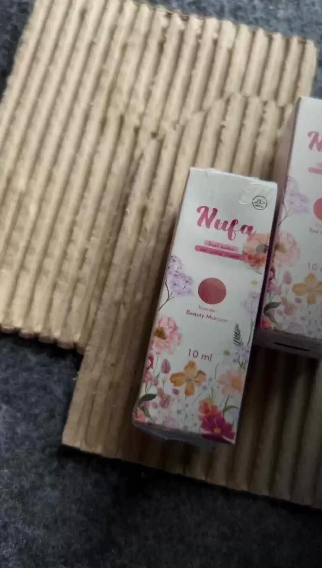Inai Kuku Muslimah NUFA Beauty Maroon (Pasta) - Isi 10 ml - Brown, Black - Cherry, Orange, Art, Polish, Red, Berry, Henna, Cairan, Peach, Nail