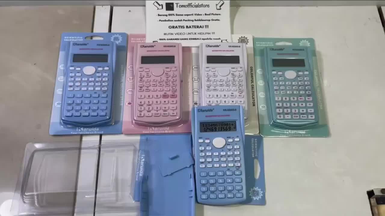 Kalkulator Color Function Scientific Kalkulator 24 Fungsi Kalkulasi 3 Warna 1700 scientific calculator Biru