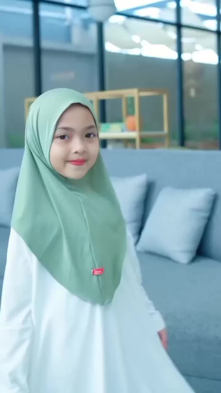 Hijab Bergo Shamira Haura Instan Anak Kerudung Sekolah Daily Muslim All Size 3-9 Tahun Jersey Premium